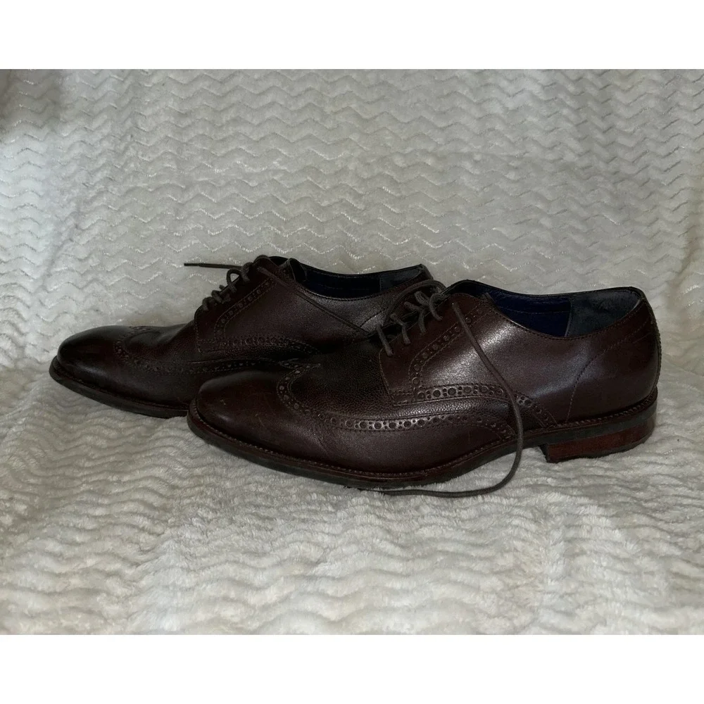 Cole Haan Shoes Mens Size 12 Brown Wingtip Brogue Dress Oxford Grand OS‎ C28152